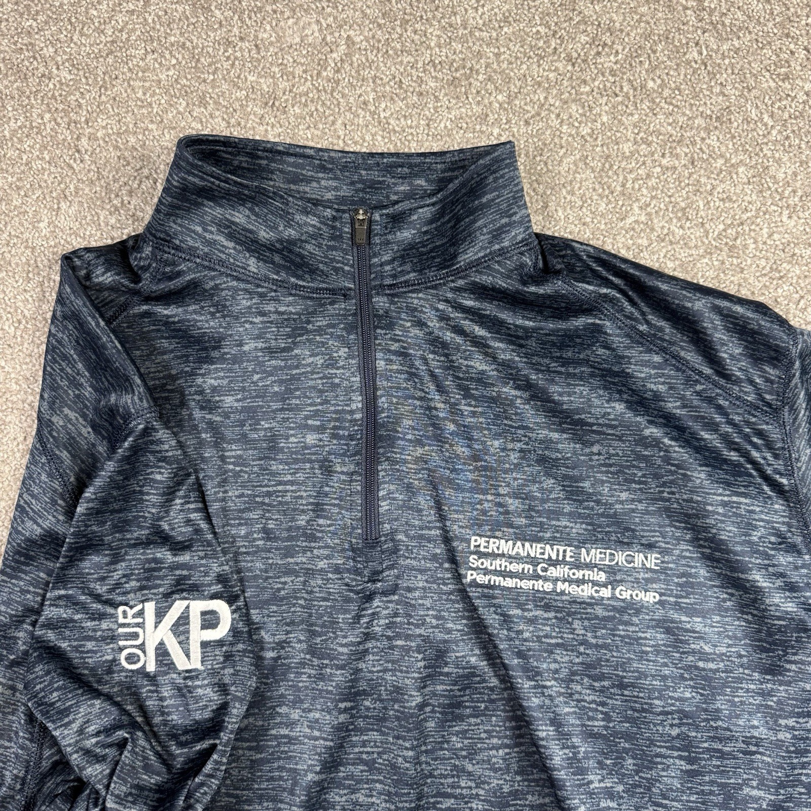 Kaiser Permanente Pullover Mens XL Quarter Zip Southern California Golf Blue