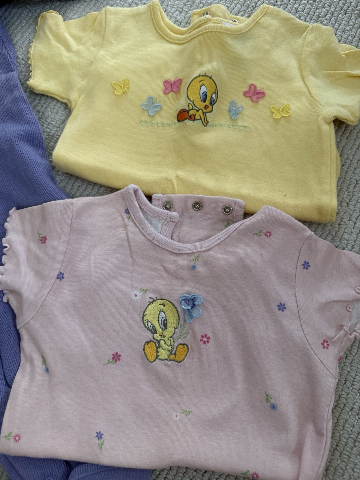 Warner Bros. Baby Tweety Looney Tunes 4pc Cotton Lot 12M/18M. Vintage