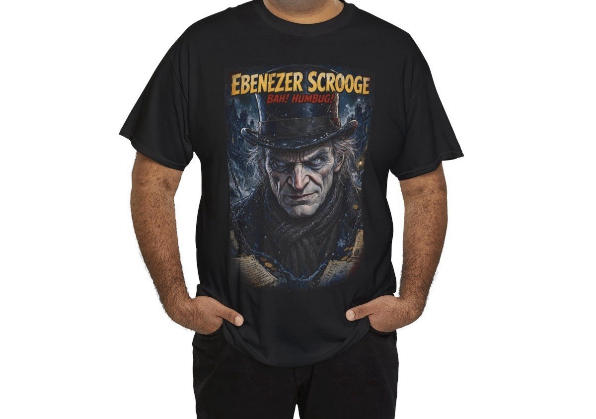 Ebenezer Scrooge T Shirt – Charles Dickens A Christmas Carol Classic Holiday Tee
