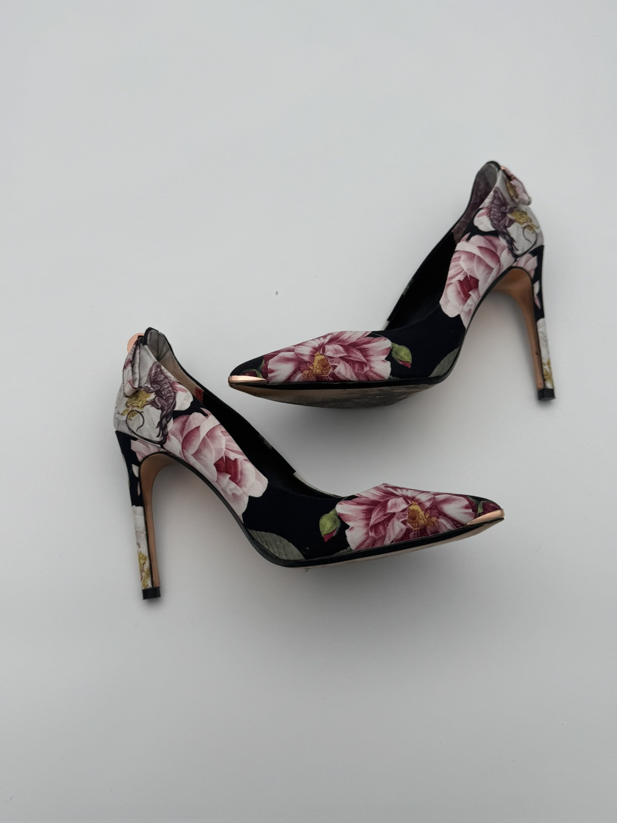 Ted Baker LIVLIAP Printed Slim Bow Court BLACK IGUAZU Women’s Shoes Size US 6