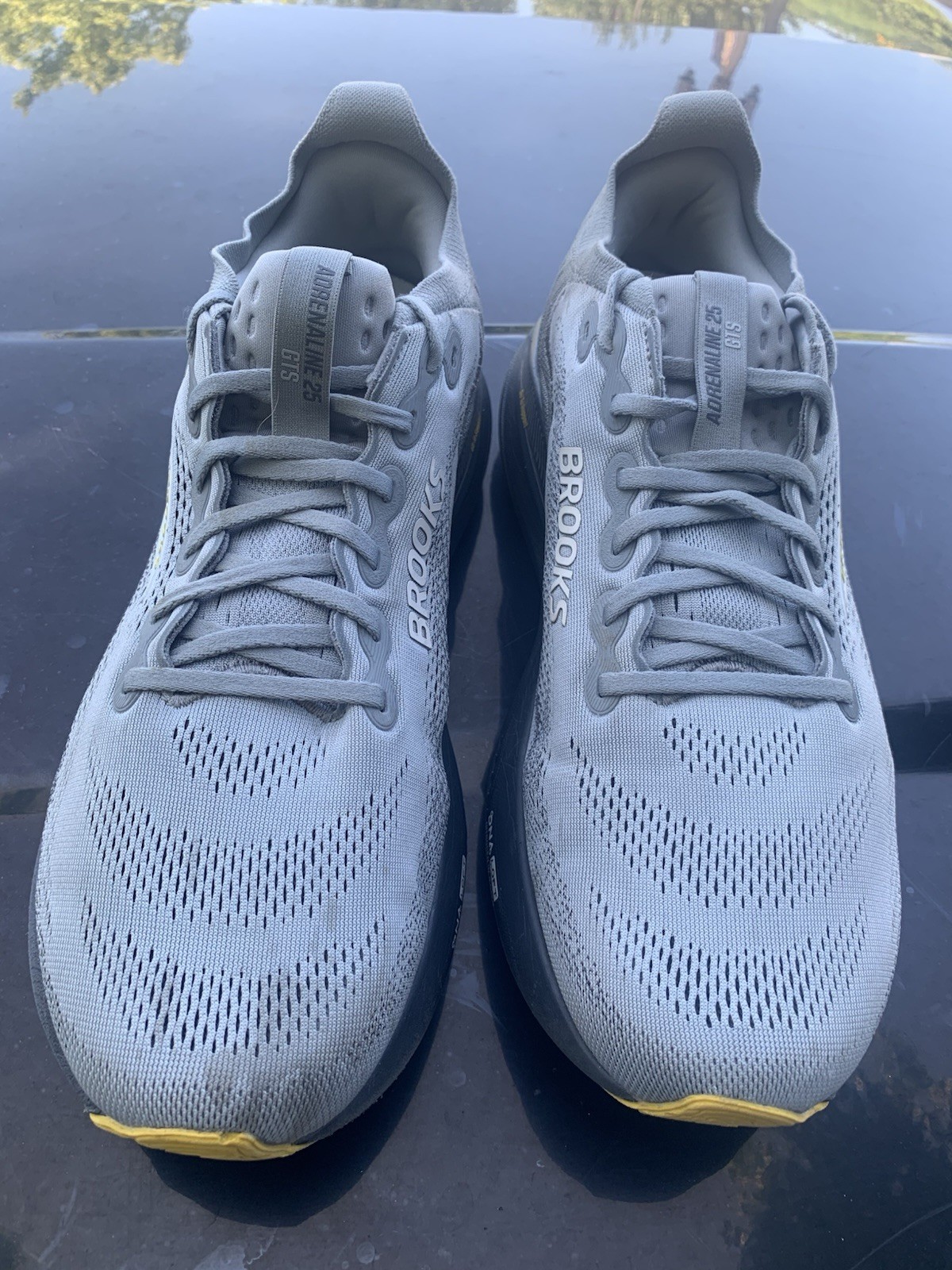 Brooks (lMen’s 13 2E Wide Gray Adrenaline GTS 25 Running Shoes Athletic Sneakers