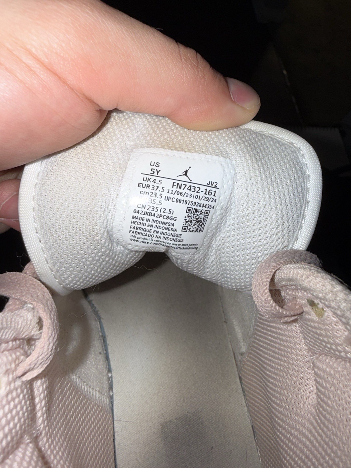 Nike Air Jordan 1 Mid Pearl Pink White DQ8423-600 GS & Women’s Size 6.5, 5Y