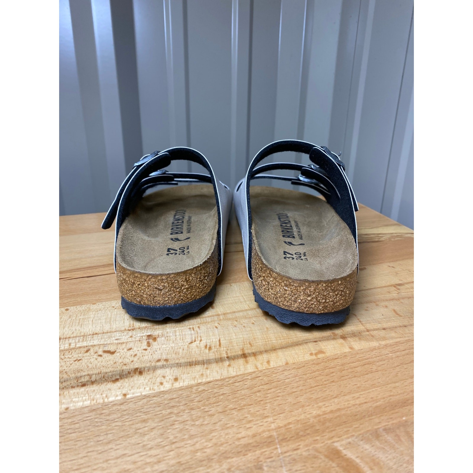 Birkenstock Florida Sandals Size 37/Women’s 6 Grey Leather New!