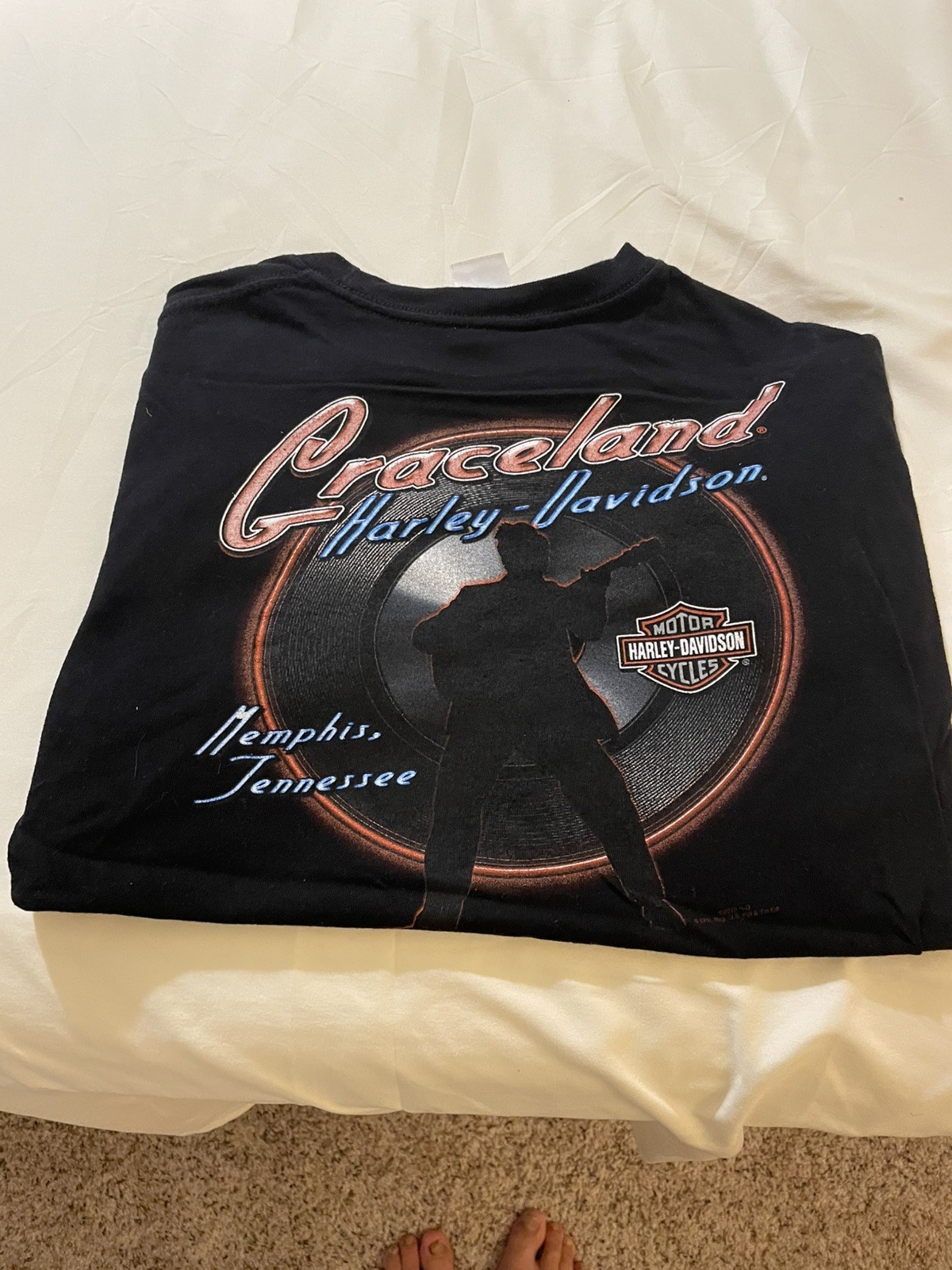 Harley Davidson T Shirt Mens Large LOT OF 10- includes Graceland, Vegas, NOLA !!