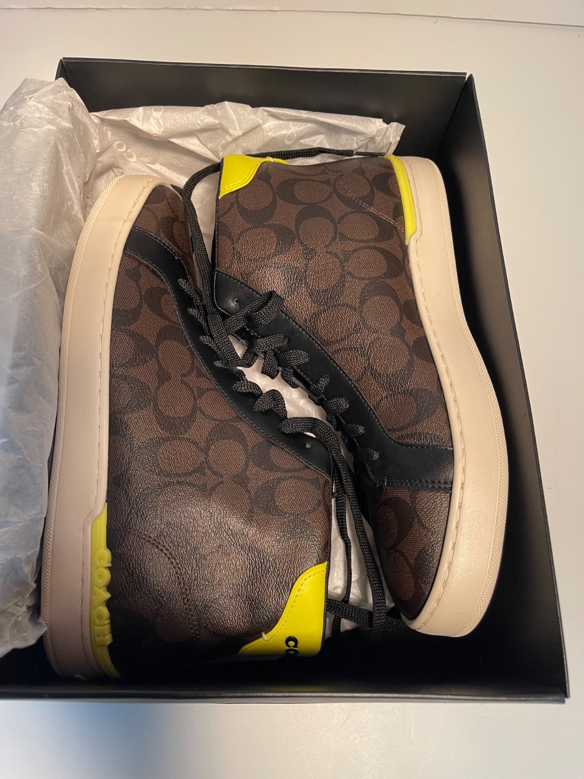 Coach Mens CLIP HIGH TOP SNEAKERS – Size 12D – Rare-Discontinued! NEW w/BOX