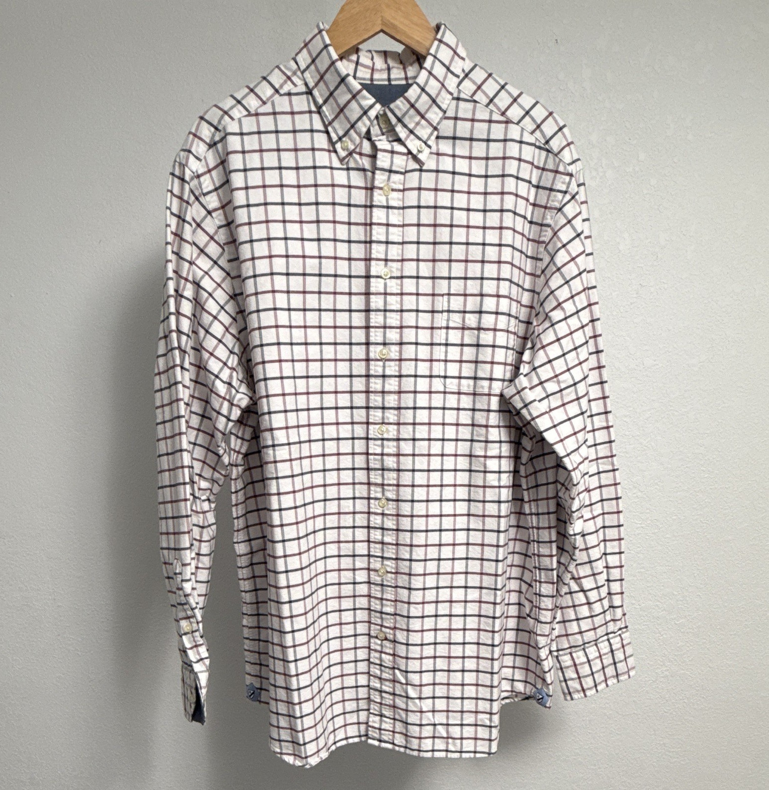 Cremieux Classics Mens Big & Tall XLT Check Long Sleeve Button-Down Cotton