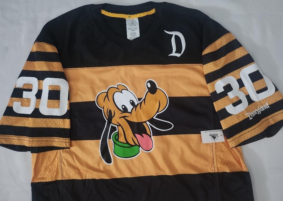 Disney Parks Disneyland 30 Pluto Football Jersey for Adults New Rare Great Gift