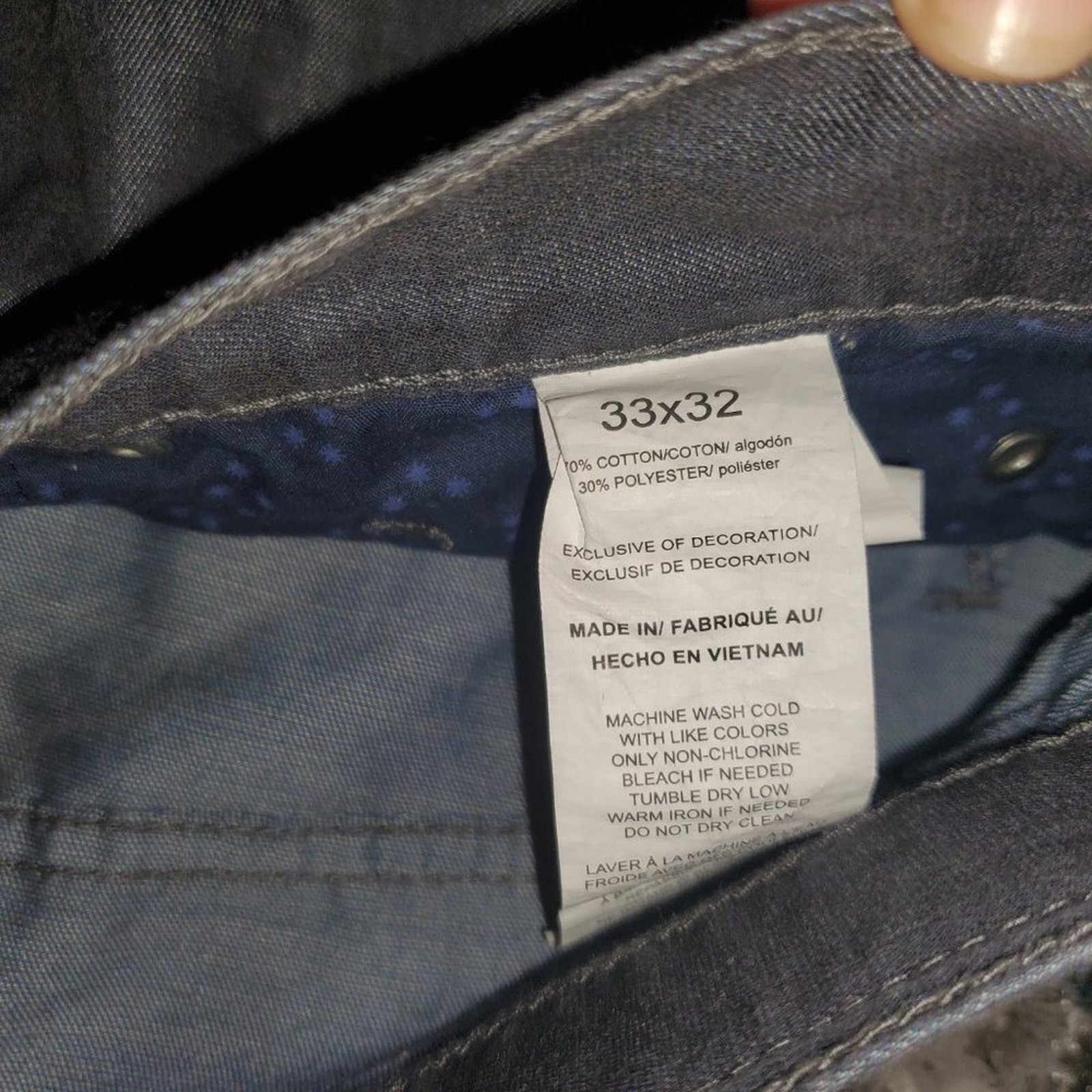 Perry Ellis Black Men’s Designer Pants || 33 x 32
