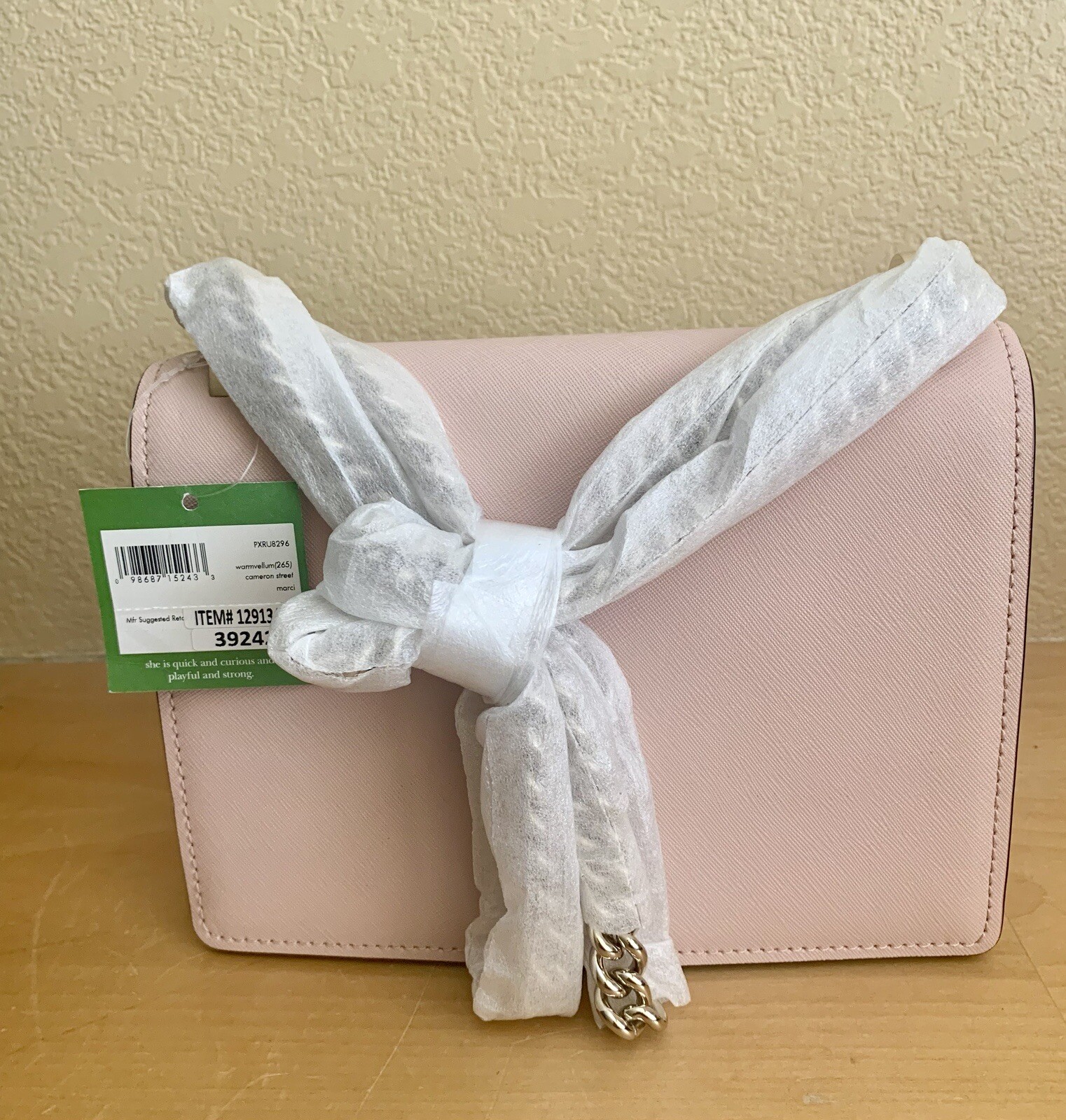 Kate Spade PXRU8296 Cameron St. Marci Pink Leather XBody Women’s Handbag – New!
