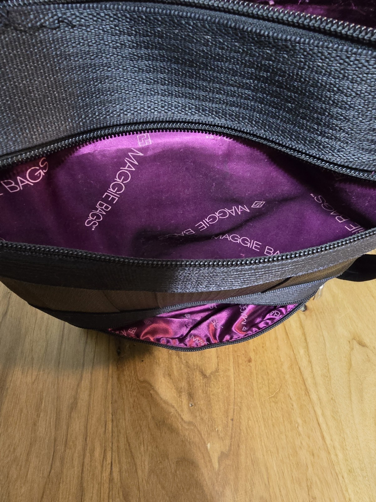 Maggie Bags The Betty Bag Black Seatbelt Crossbody Bag Purse