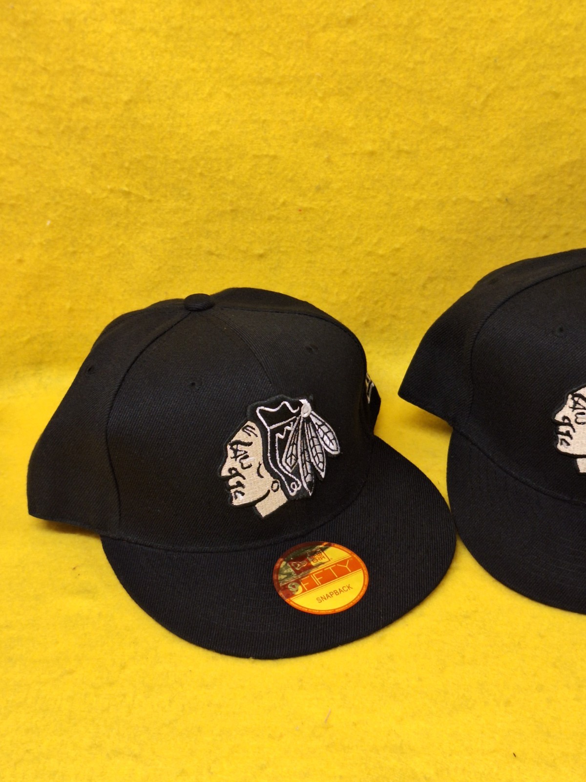 NHL Chicago Blackhawks Ice Hockey Team Black White Snapback Baseball Cap New