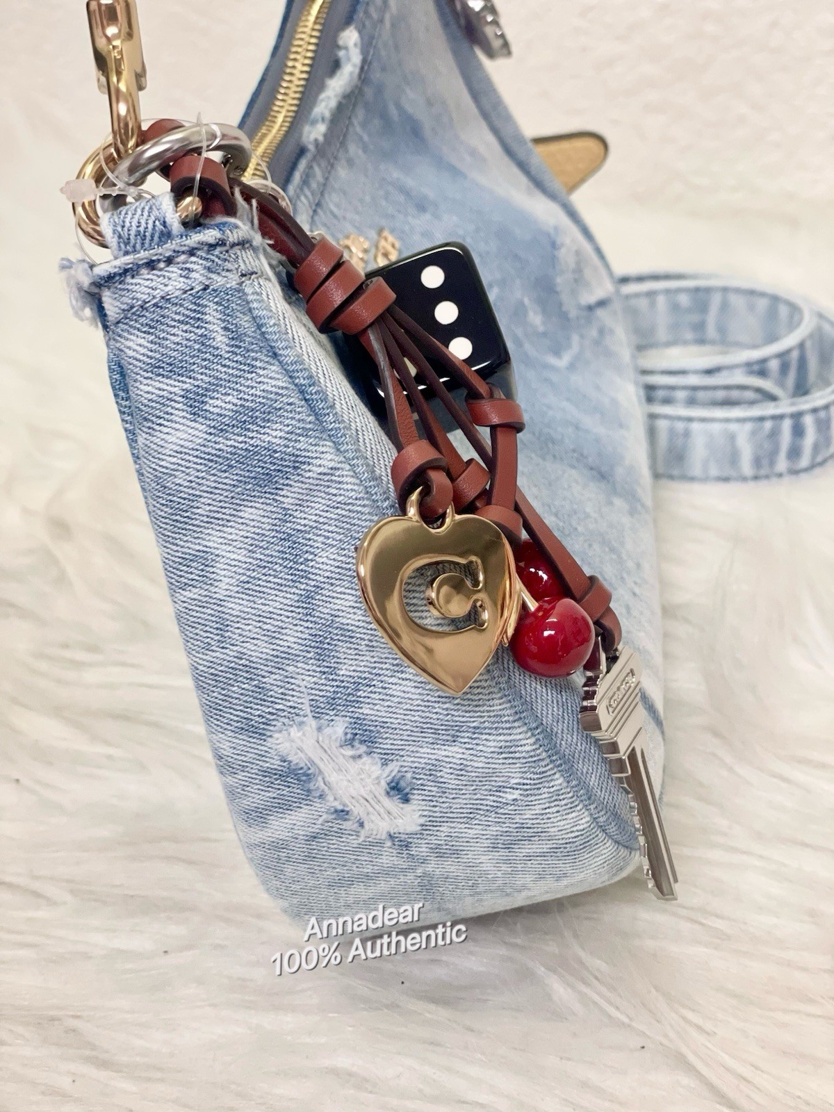 NWT COACH CY701 Kailey Shoulder Bag In Signature Denim Authentic FAST SHIPPING