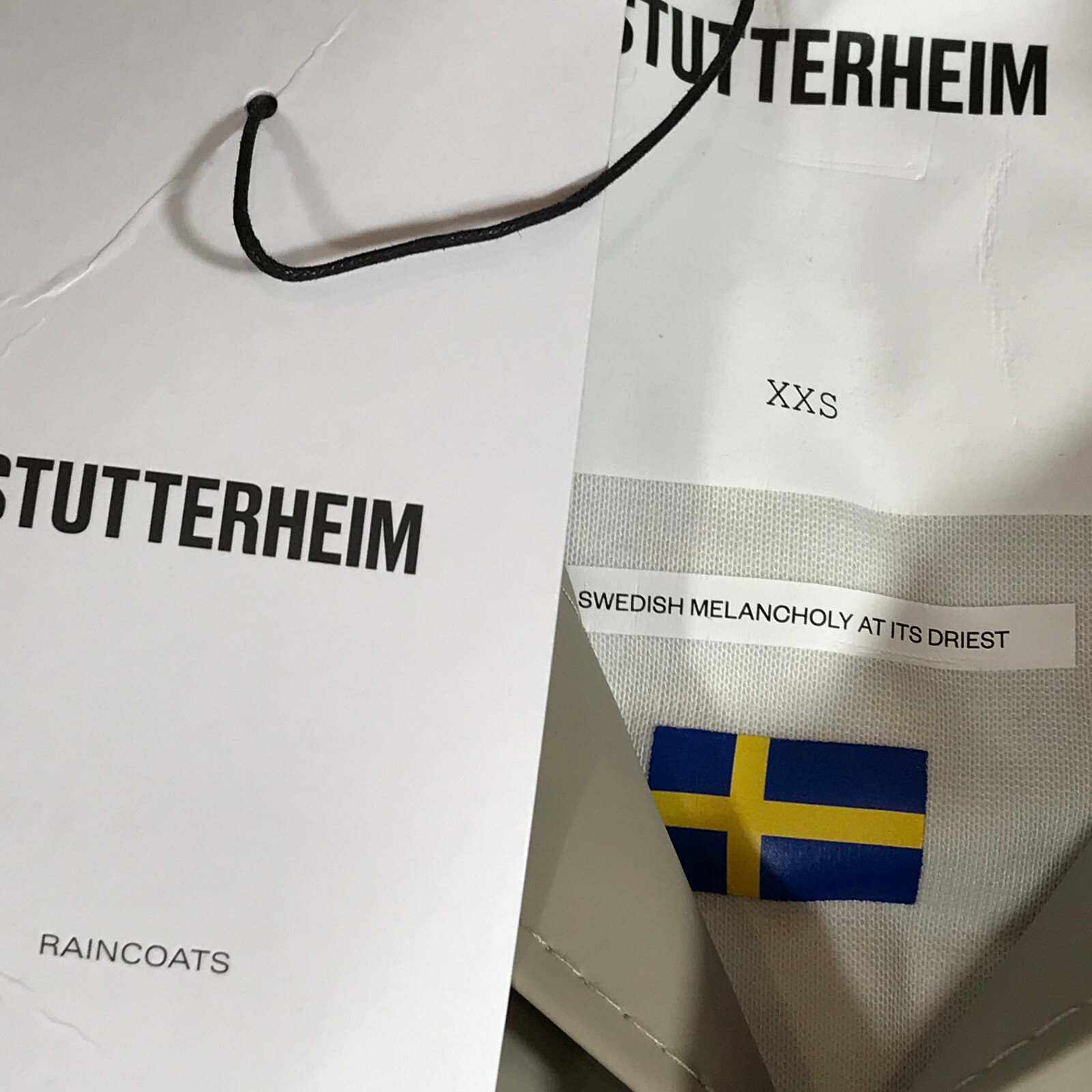 Stutterheim Stockholm Jacket Mens 2XS XXS Raincoat Hoodie Unisex Mosebacke Tan