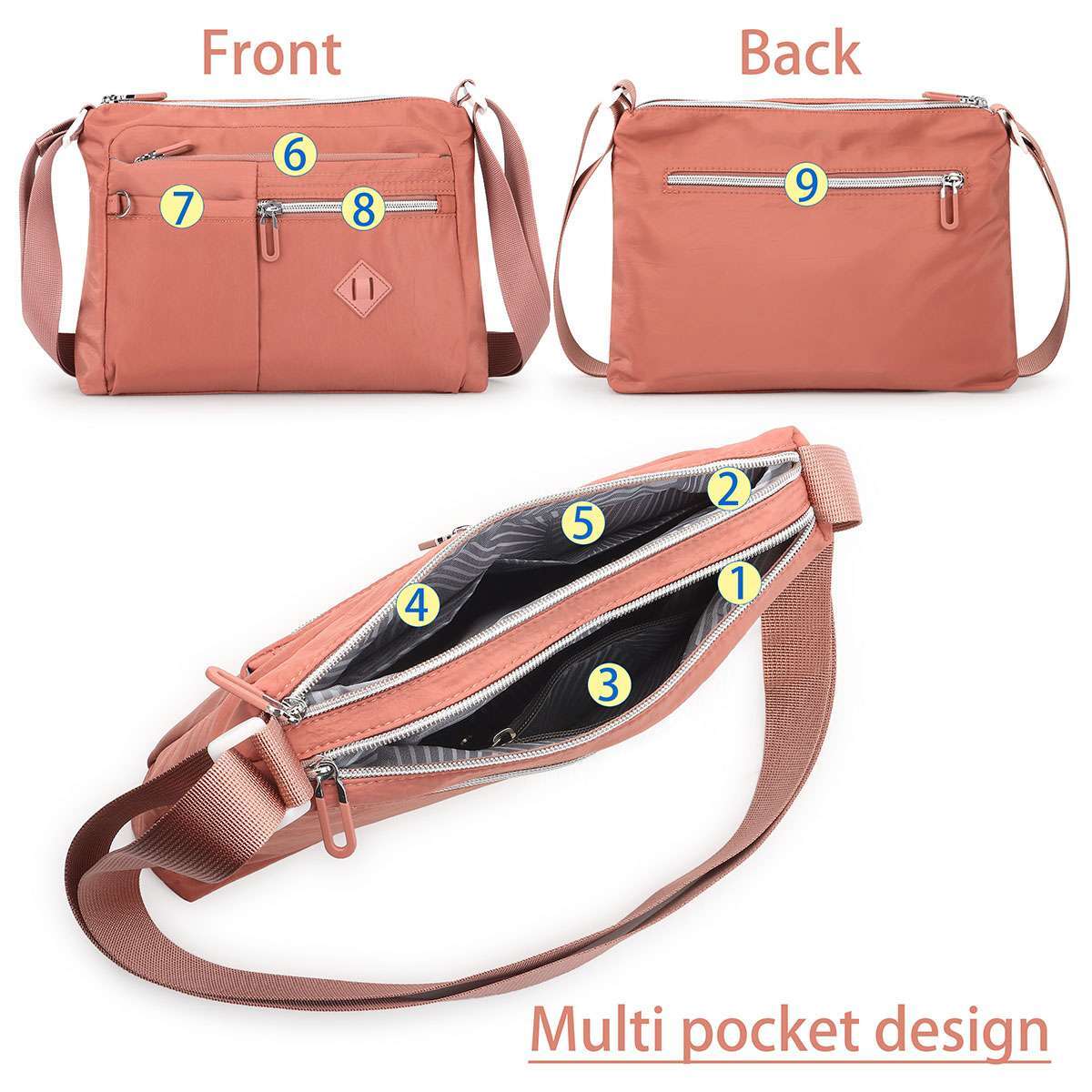 Waterproof Messenger Cross Body Ladies Handbag Bag Shoulder Bag Womens Purse