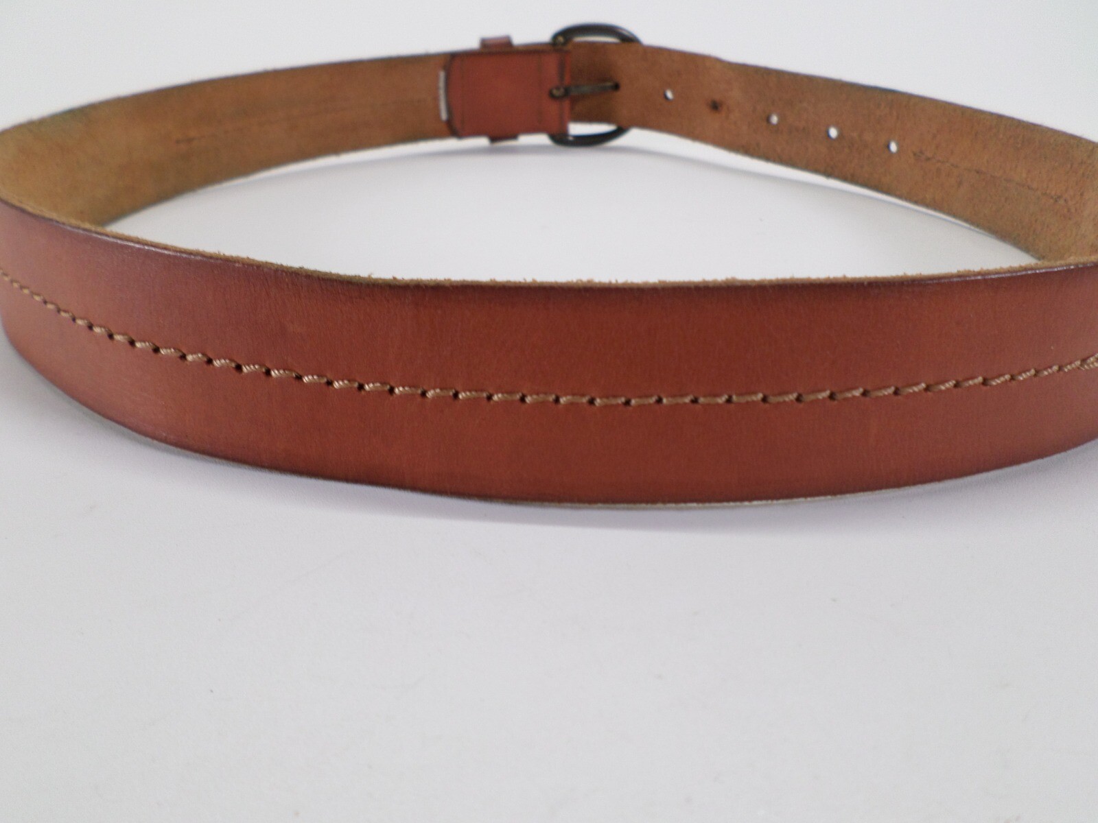 Studded Leather Belt 30 32 34 Brown