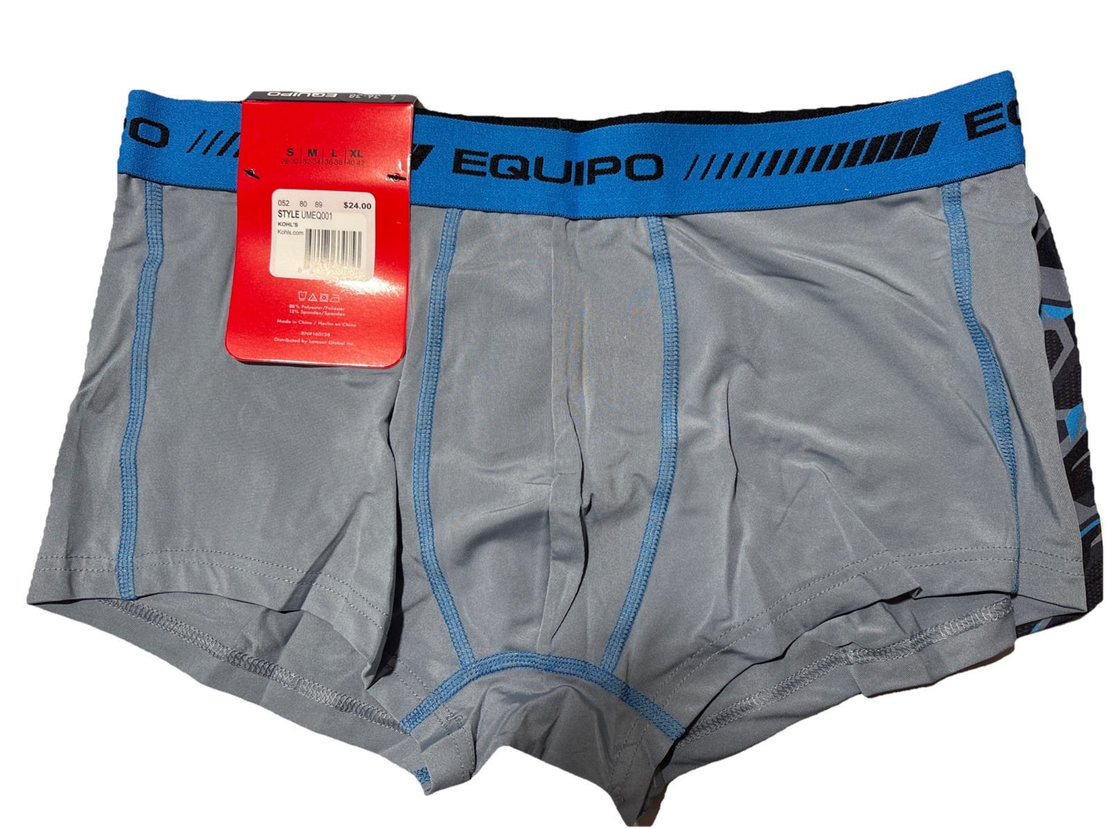 2 Pack Equipo Brazilian TRUNK Brief Underwear Microfiber Stretch Men’s L