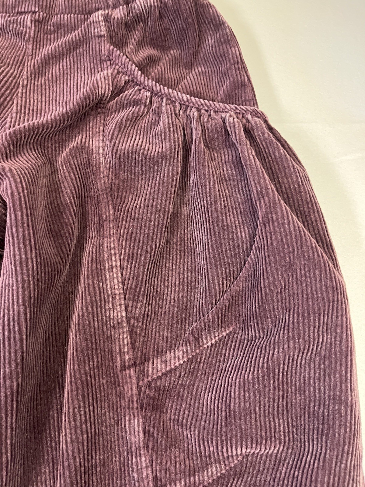 Davi and Dani Purple Corduroy barrel pocket pants Small Jogger Balloon