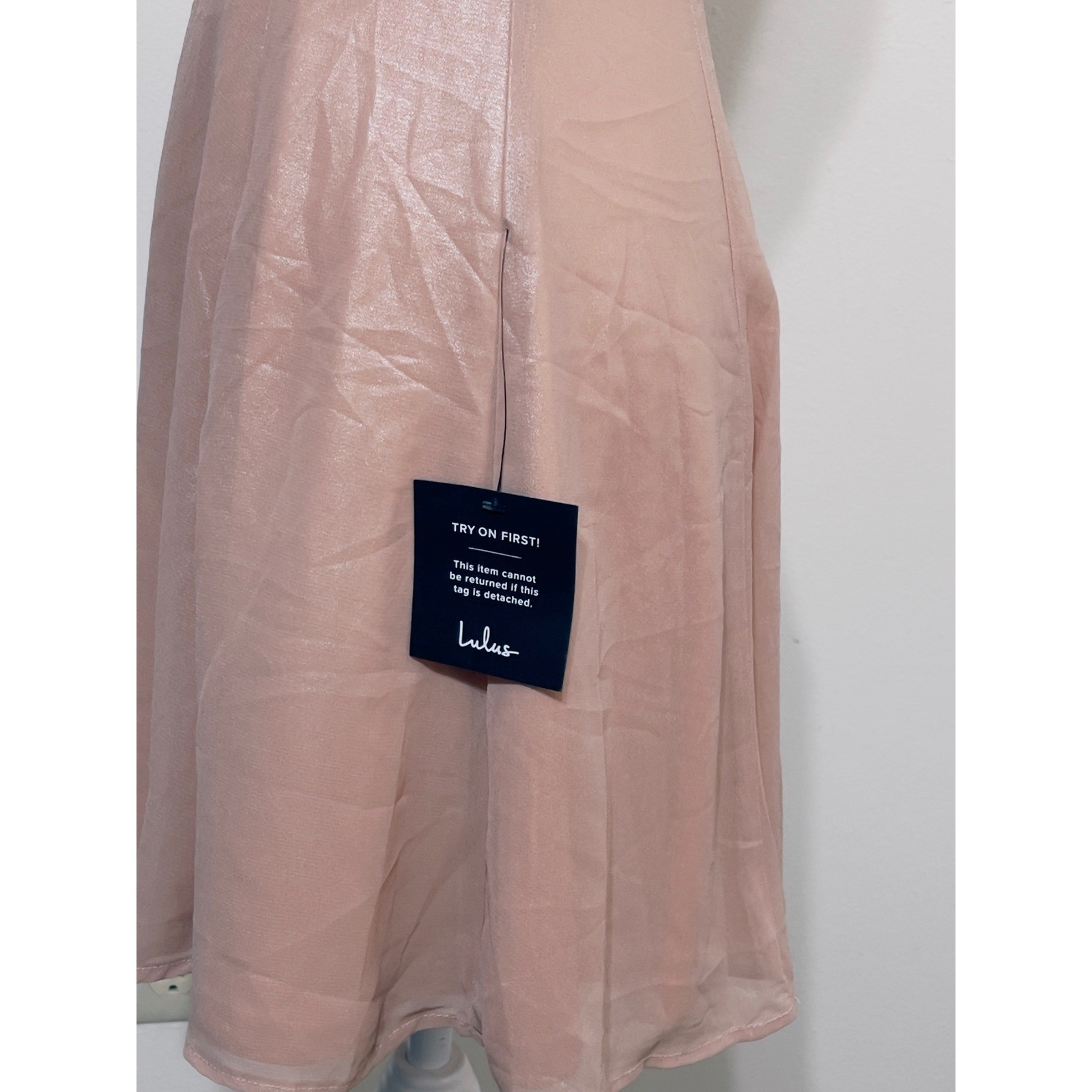 Lulus Shimmer Ruched Mini Dress XS Pink Metallic Cocktail Party Homecoming