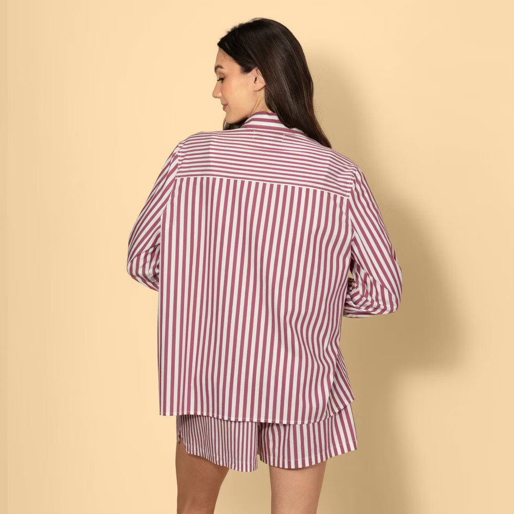 Solid & Striped Women Mid-Rise Drawstring Poplin Pull-On Shorts –