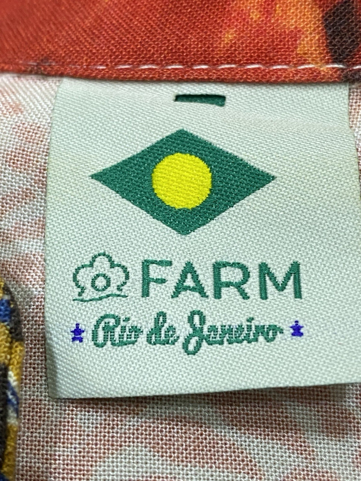 FARM Rio de Janeiro Multicolour Floral Collared Tie Neck Tassel Blouse size M