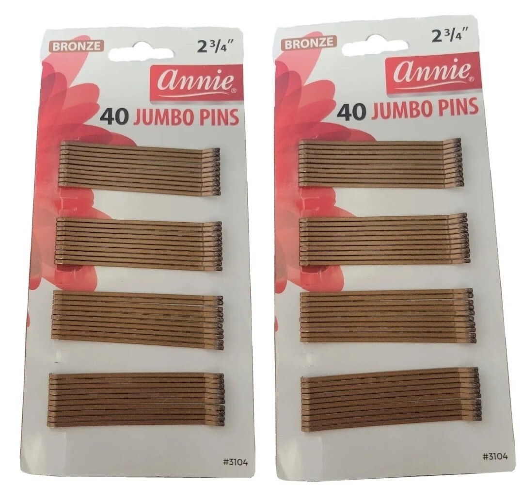 2 PKS Annie 2 3/4” Bobby Pins Bronze Hair jumbo Pins Bob Pins 40 Pack
