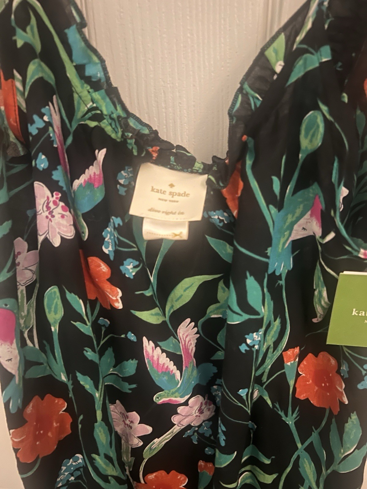 NWT Kate Spade Hummingbird Floral Maxi Dress XS | Summer Garden Print | Resort