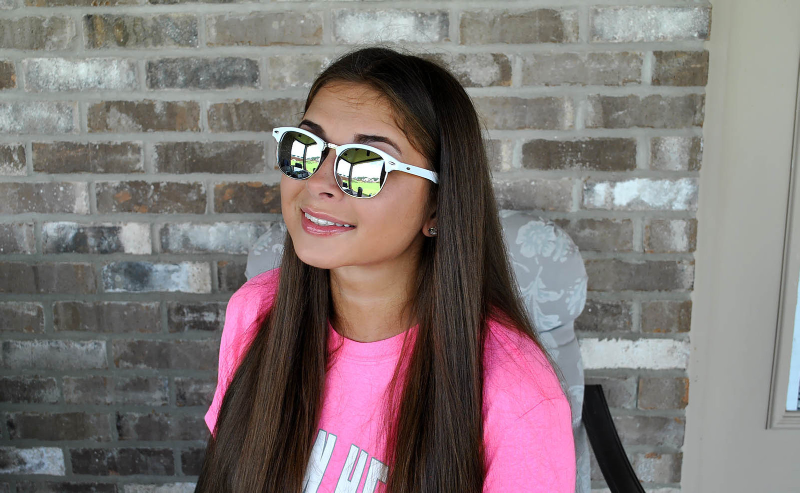 Set of 3 Half Frame Semi Rimless Horn Rim Sunglasses White Frame Mirror Lens