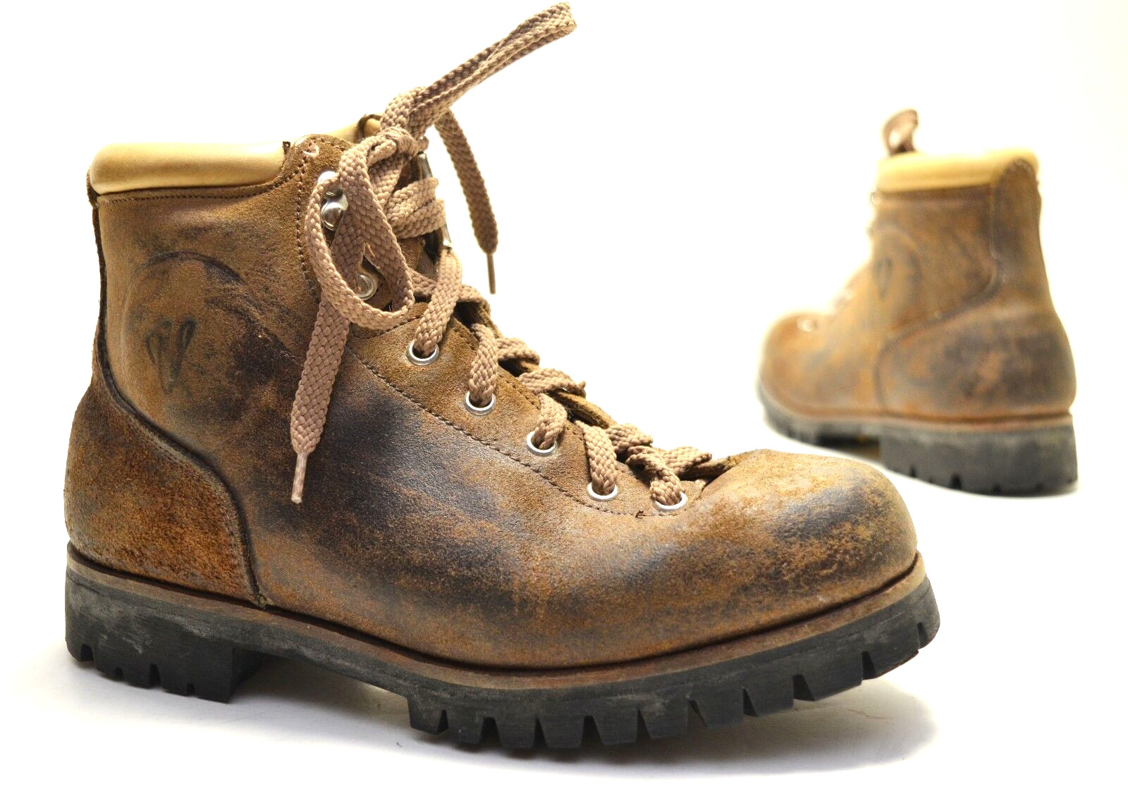 Vintage Vasque Split Hide Brown Leather Hiking Backpacking Boots 7506 – Sz 7 D