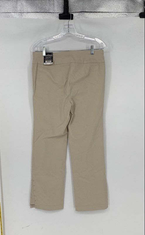 Counterparts Womens Beige Super Stretch Pull-On Straight Leg Ankle Pants Size M