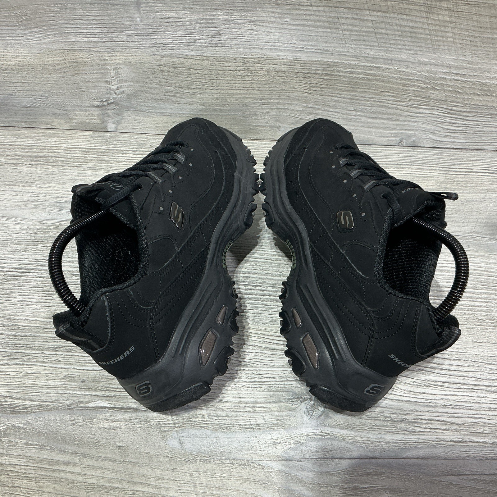 Skechers D’Lites Play On Black Womens Size 9 Wide Fit Sneakers 11949W
