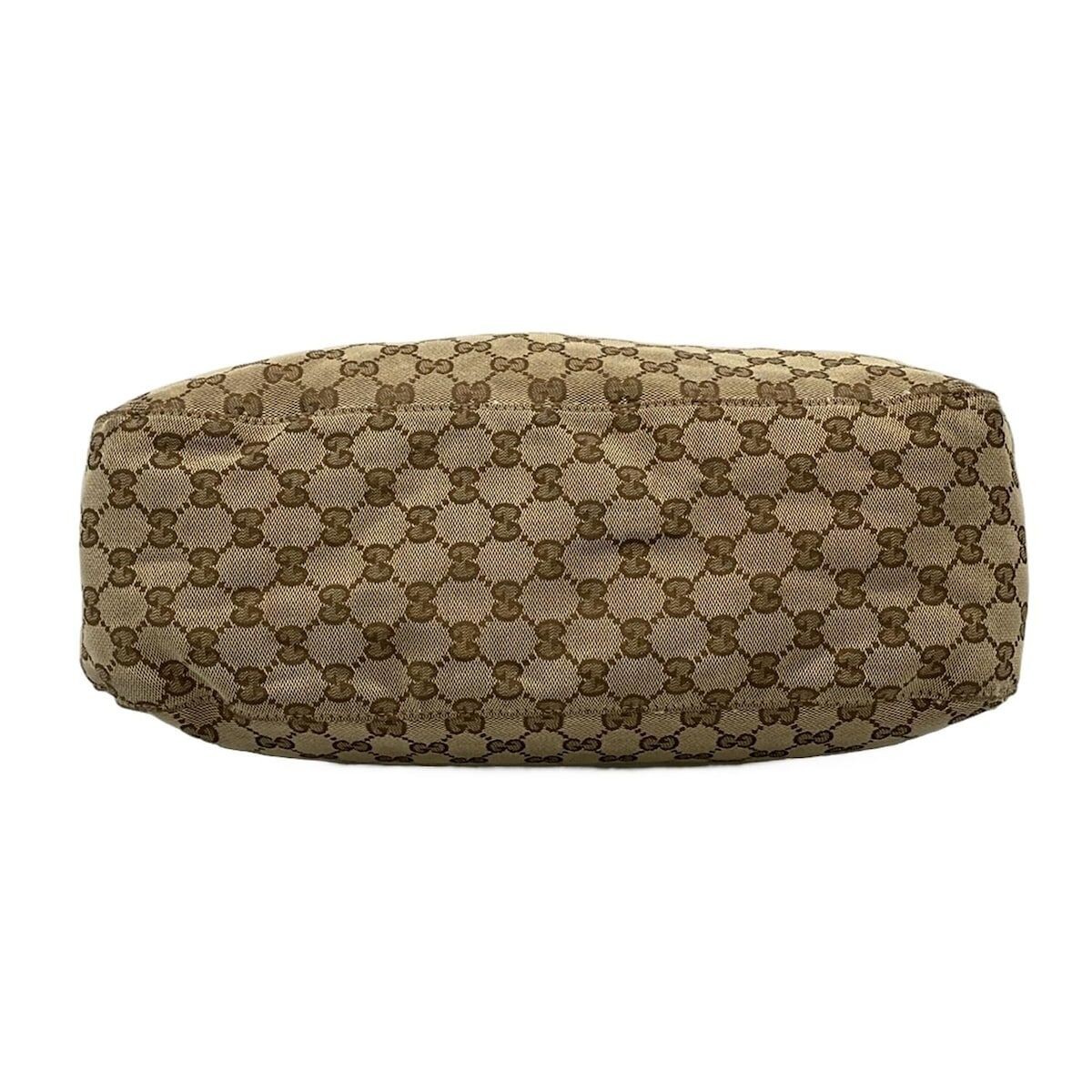 GUCCI GG Monogram Jacquard Leather Handbag Beige Ivory 232949 From Japan Auth