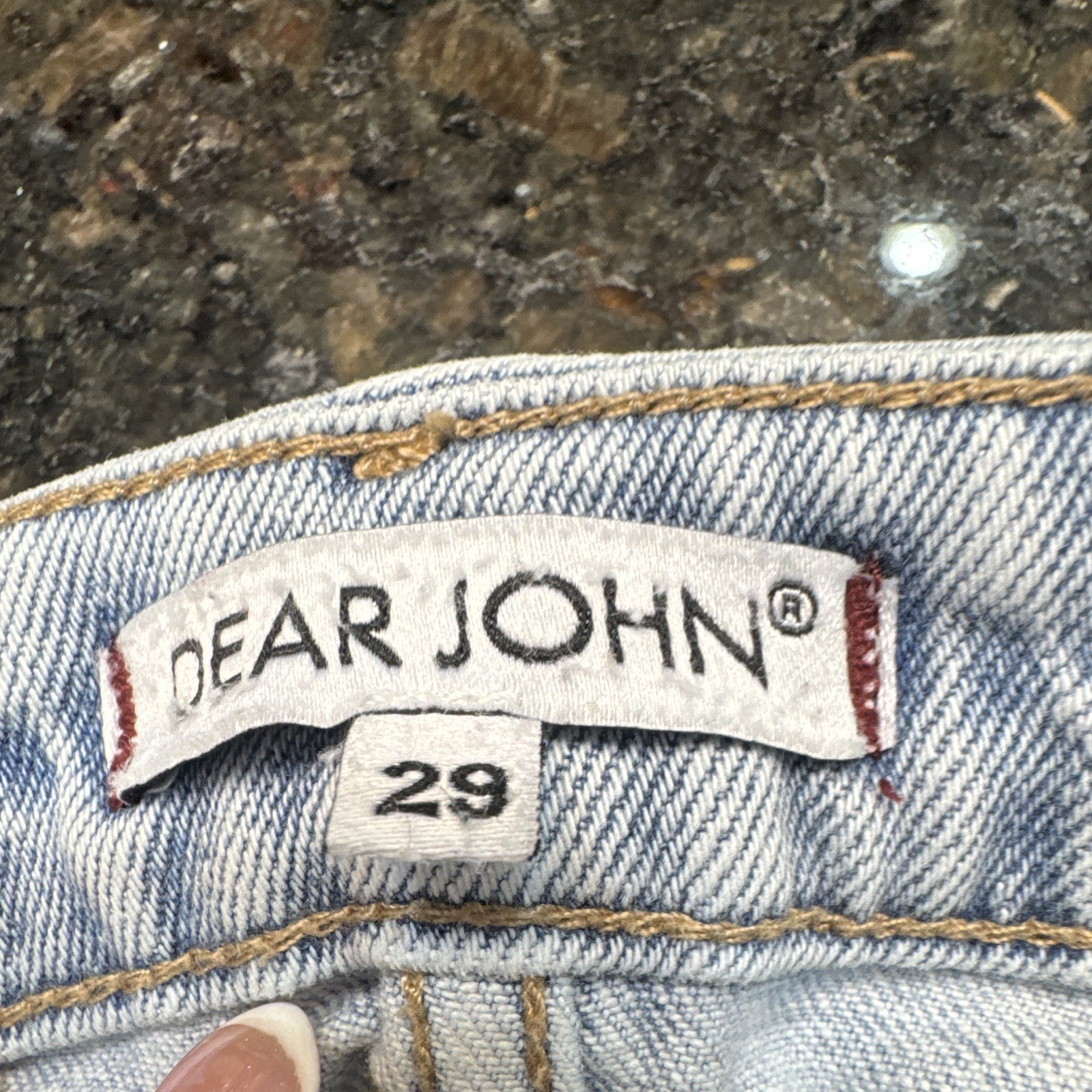 Dear John American Classic Women’s 29 Light Wash Denim Cutoff Shorts Mid Rise