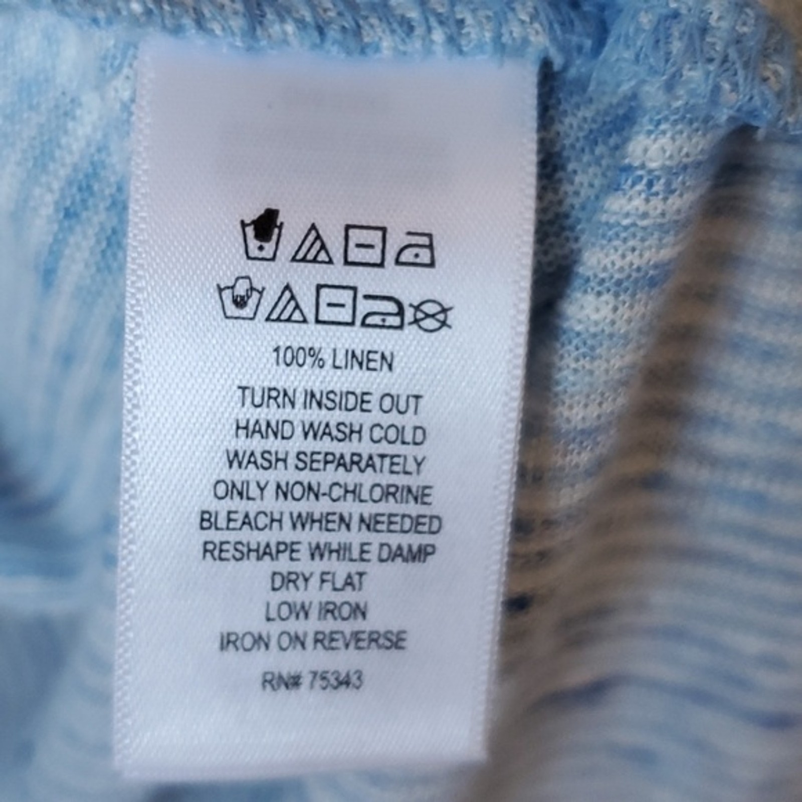 SIGRID OLSEN SLEEVELESS LINEN KNIT V-NECK BLUE TOP SIZE SMALL LAGENLOOK MINIMAL