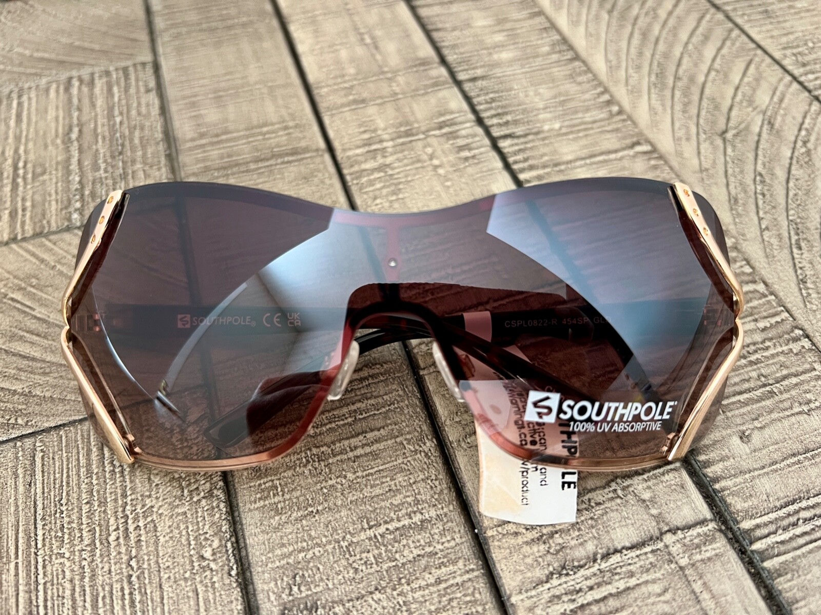 SOUTHPOLE Designer shield Sunglasses 454SP-GOLD