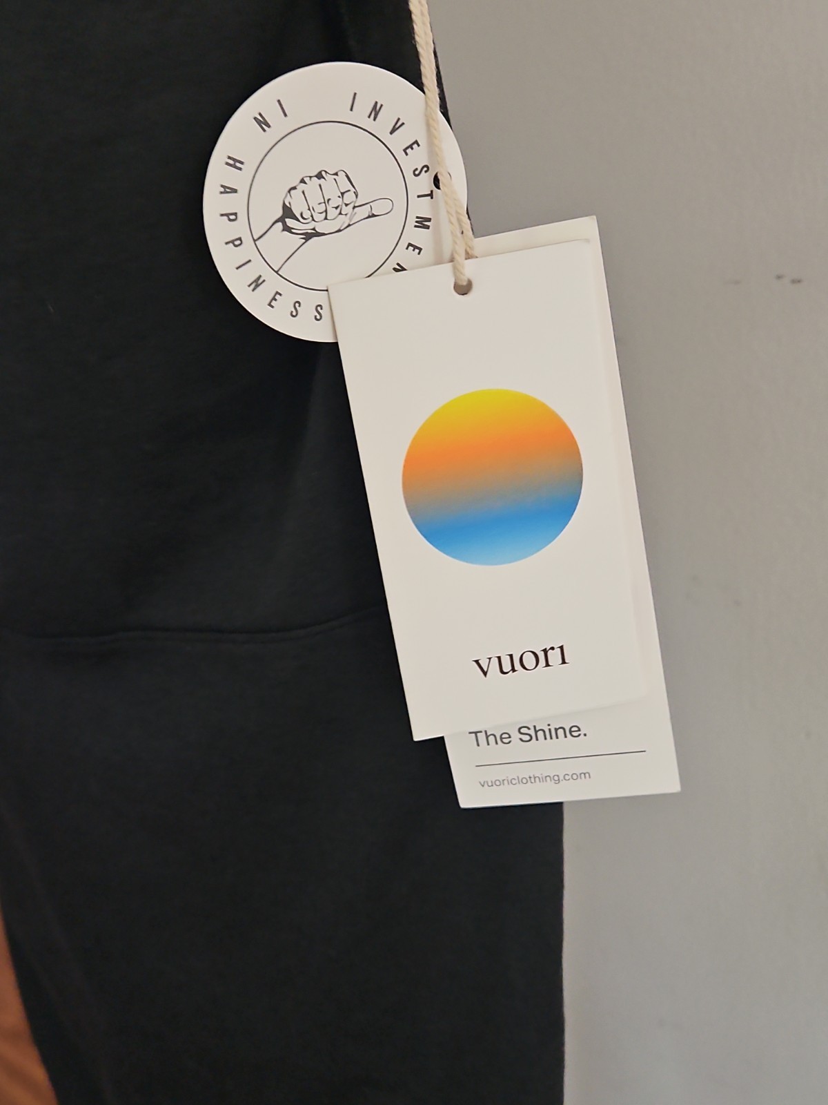 Vuori halo Essential Jumpsuit In Black Heather- Size XL