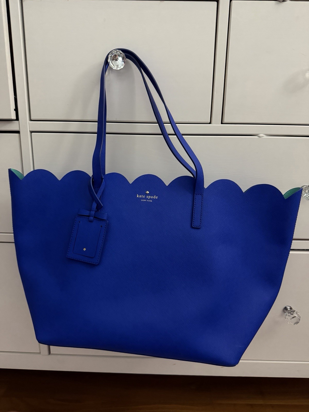 KATE SPADE NEW YORK CARRIGAN TOTE ISLAND DEEP & FRESH AIR TOTE BAG PXRU5606 NWOT