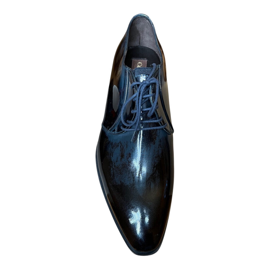 Authentic $790 Cesare Paciotti US 8.5 Black/Navy Oxfords Italian Designer Shoes
