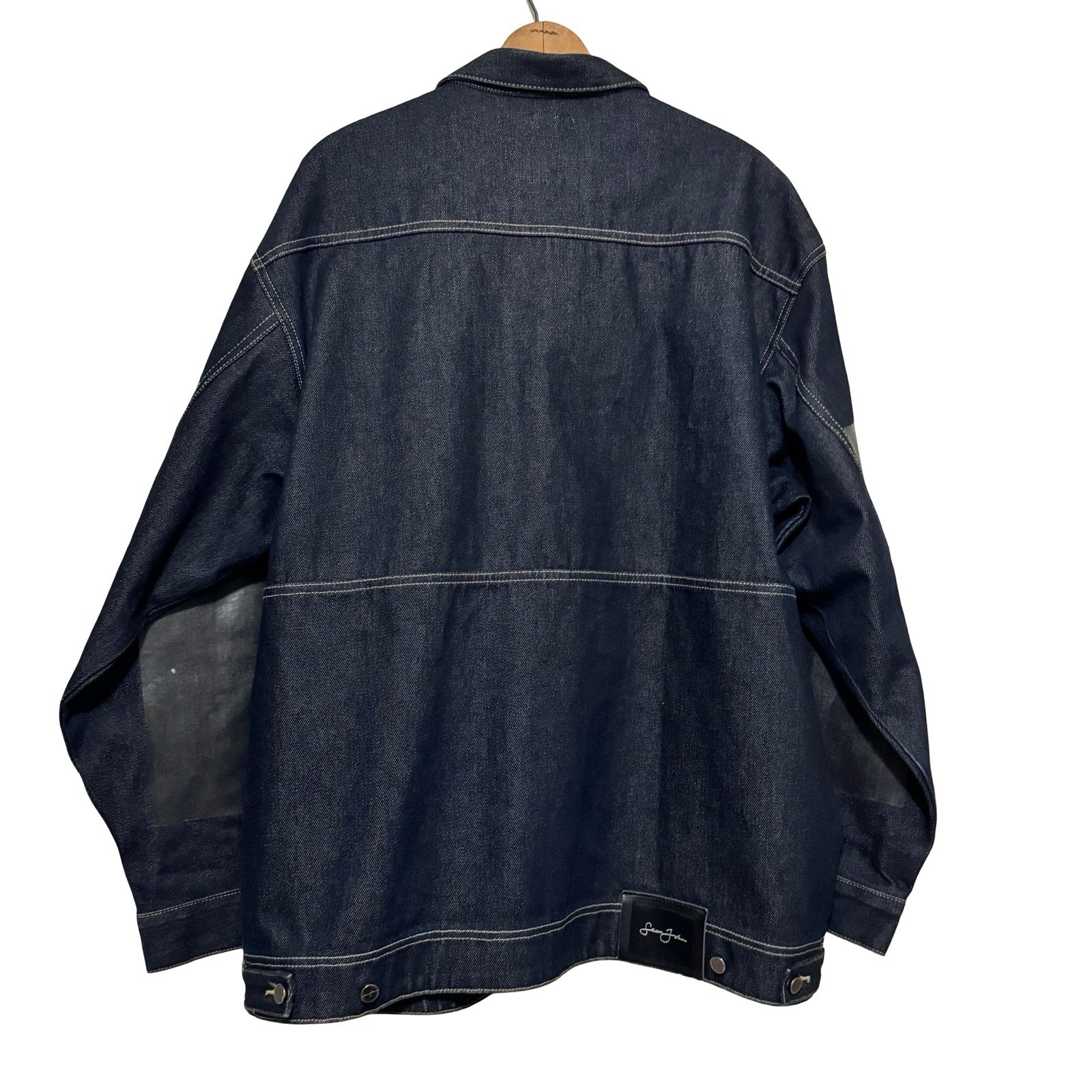 Vintage Sean John Jacket Size XL Dark Wash Denim Chore Hip Hop Street Wear Y2K