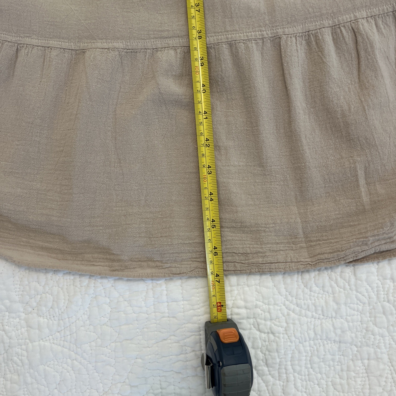 SEASPICE Resortwear Samantha Maxi Dress Baby Beige 100% Peruvian Cotton XL Boho