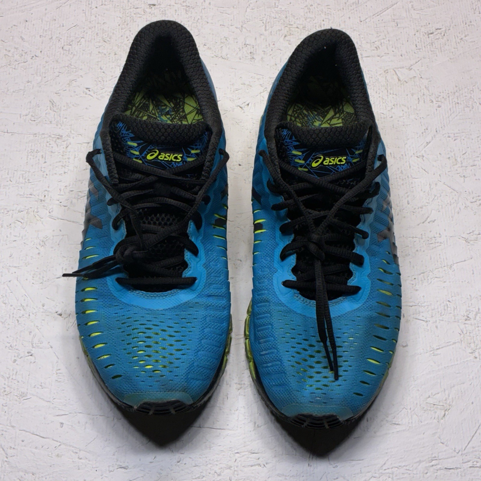 Asics Gel-Quantum 360 Men’s Size 11.5 Running Shoes Blue Yellow Athletic T5J1N