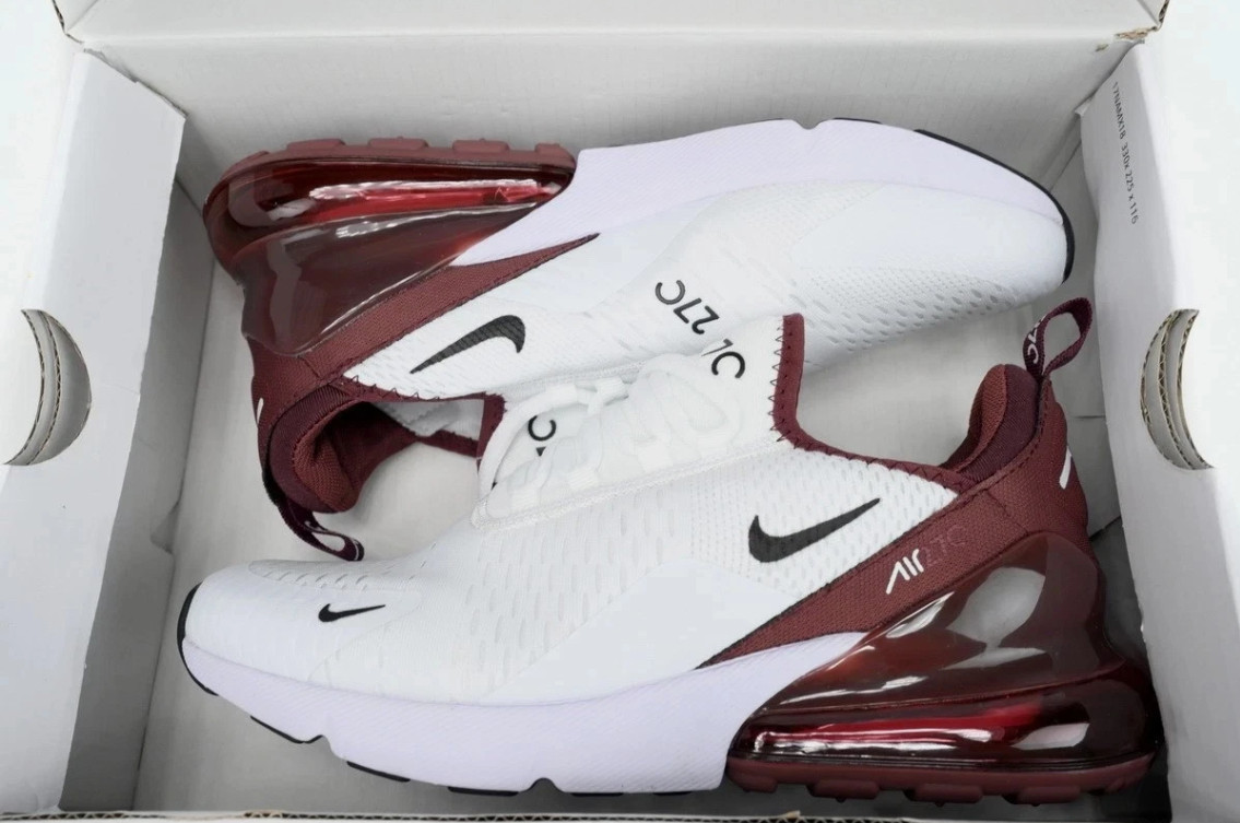 S Air Max 270 Men’s Low-Top Sneakers White Wine Red