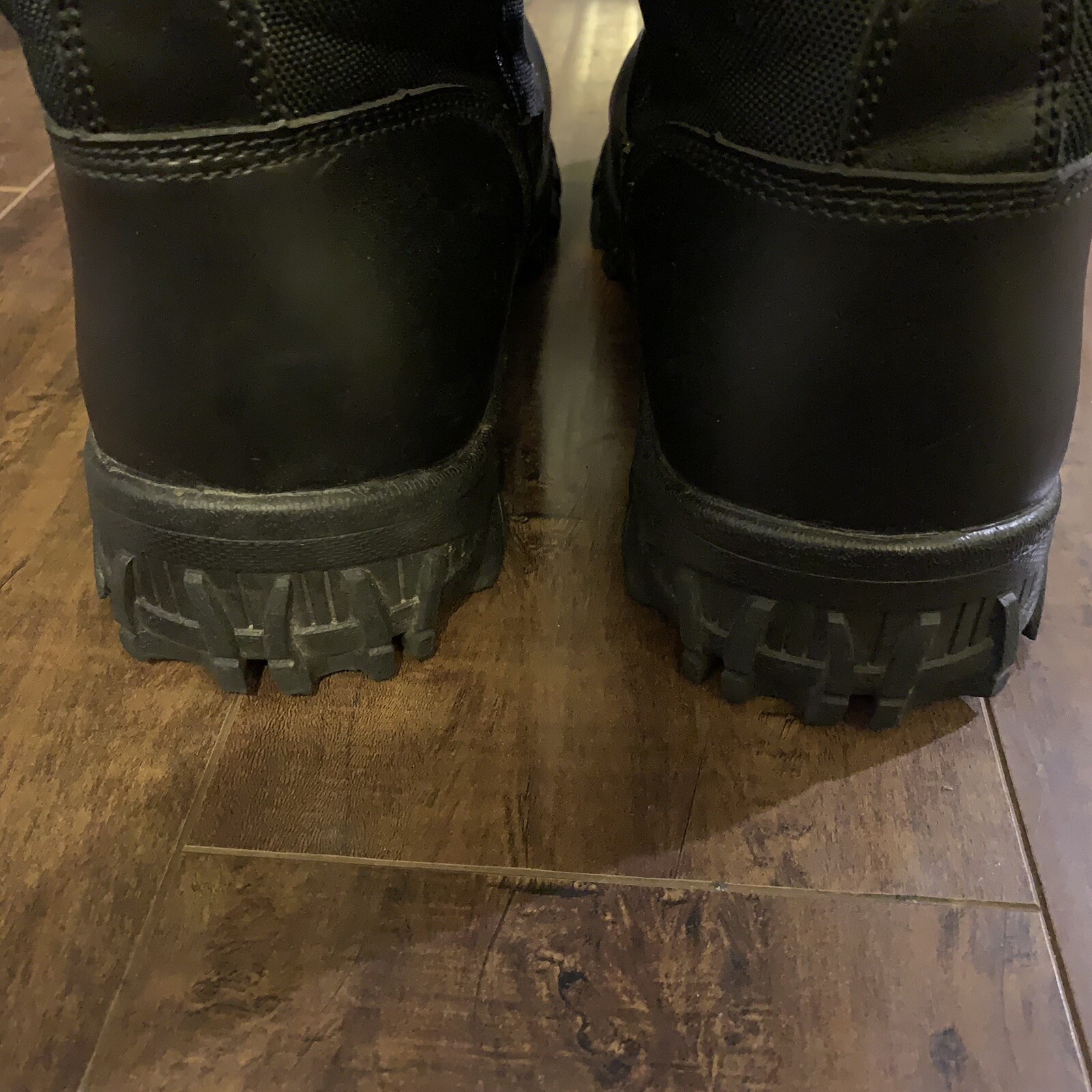 Die Hard Men’s Black Leather And Man Made Lace Up Work boots Size 13