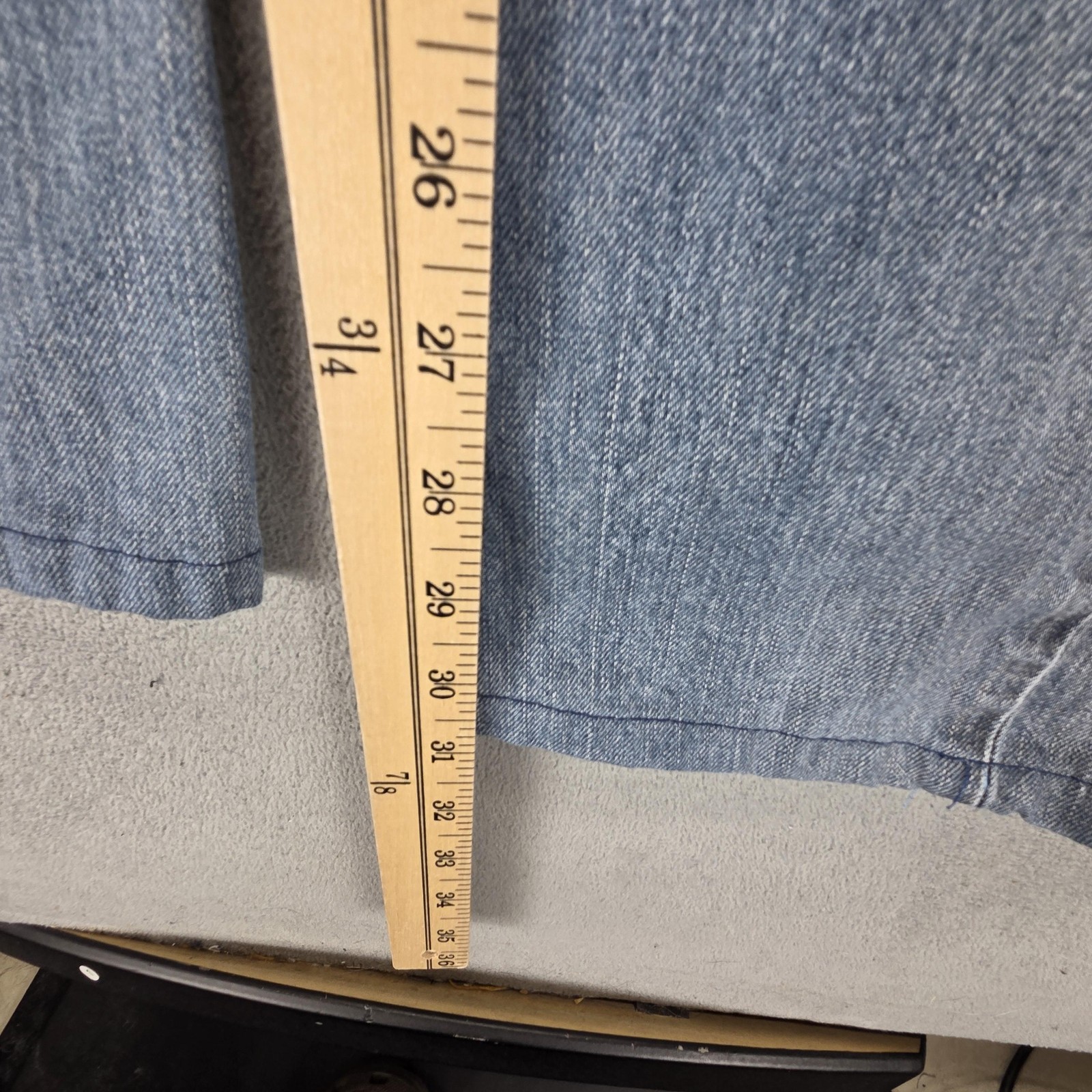 VTG Levis Engineered Jeans Mens Blue Twisted Flap Pocket Altered Hem Fits 32×30