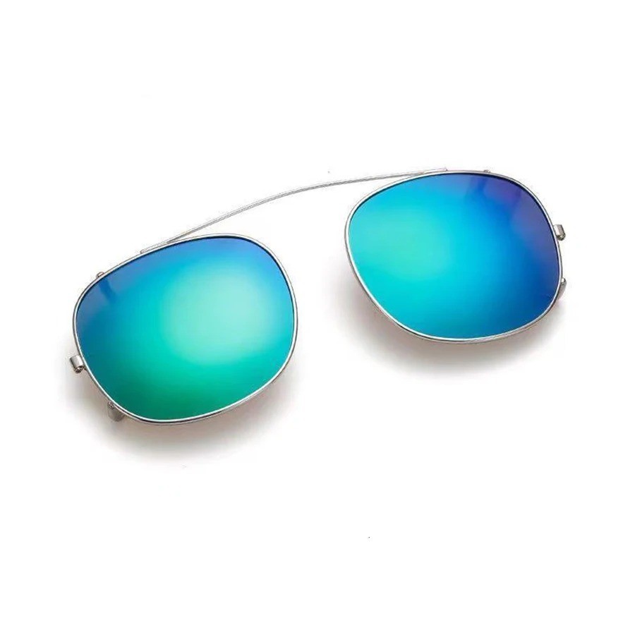 Johny Dep Polarize Clip On Sunglasses Oval UV400 Vintage Metal Frame For Outdoor