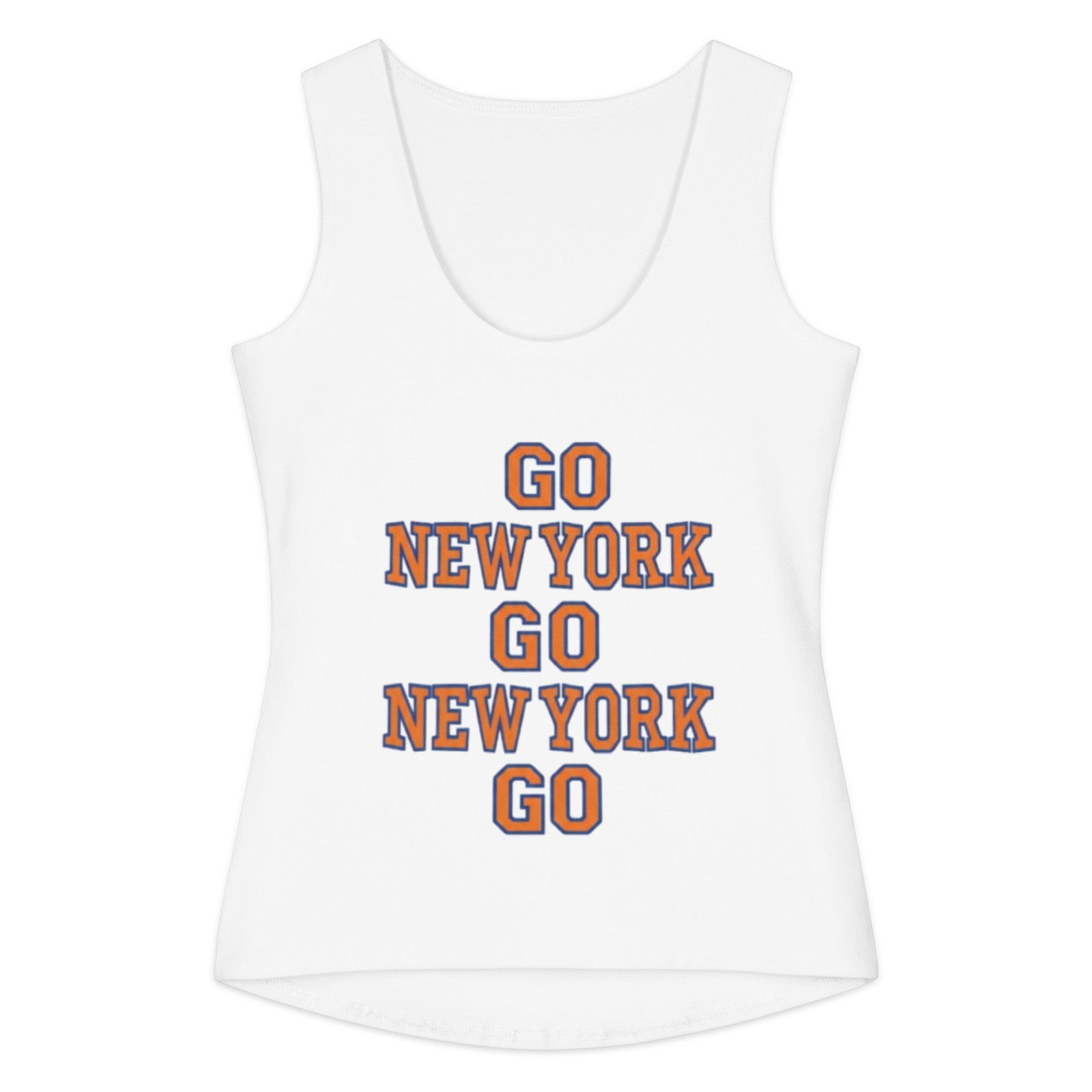“GO NEW YORK GO NEW YORK GO” New York Knicks Inspired Women’s cotton tank top