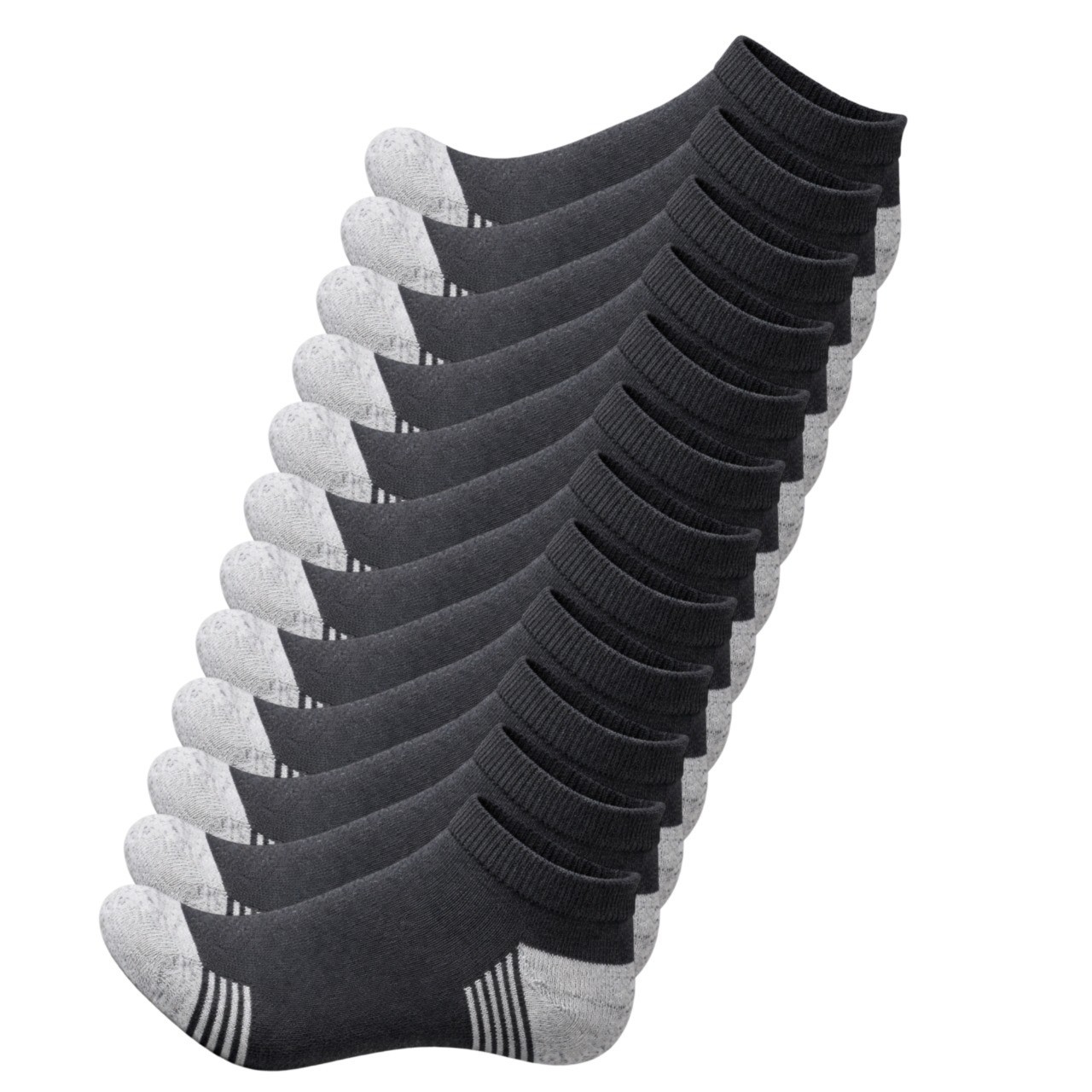 Wholesale Bulk Lots Men No Show Socks Black Low Cut Athletic Running Liner Sock