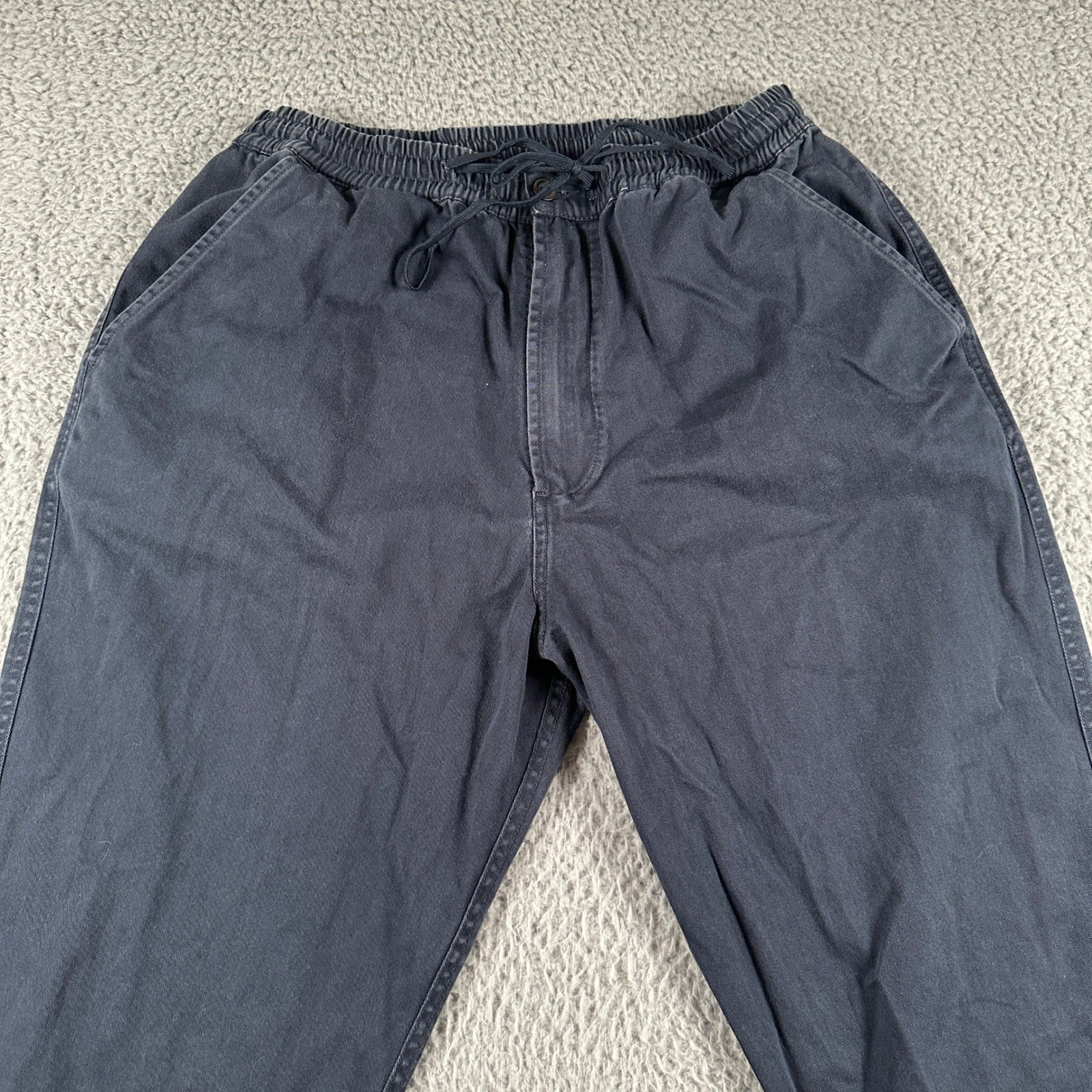 Universal Works Pants Mens 32(29 Measured)Blue Trouser Raw Hem Drawstring