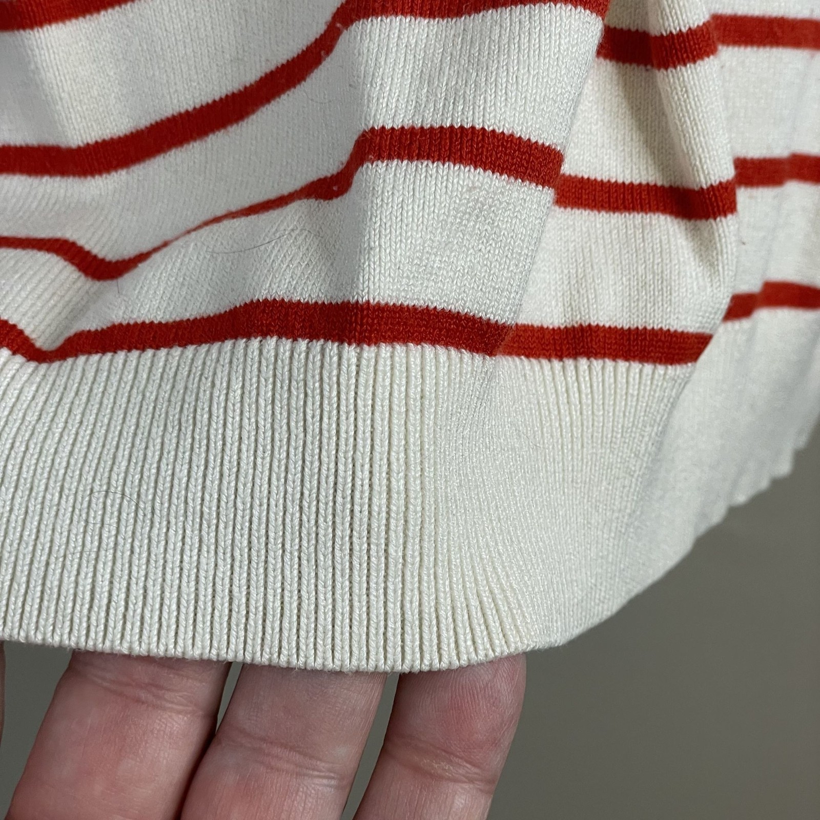 H&M Preppy Sweater Womens XLarge Nautical Coastal Stripe Pullover Short Sleeve