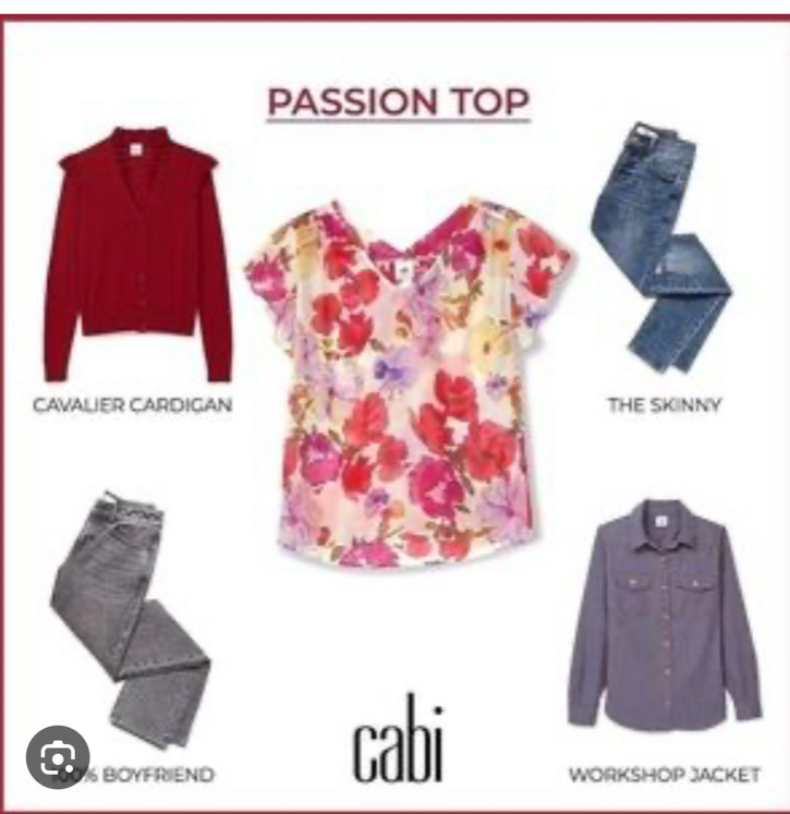 Cabi New NWT Passion Top #4347 Ivory Pink yellow purple XS – XXL Was $89