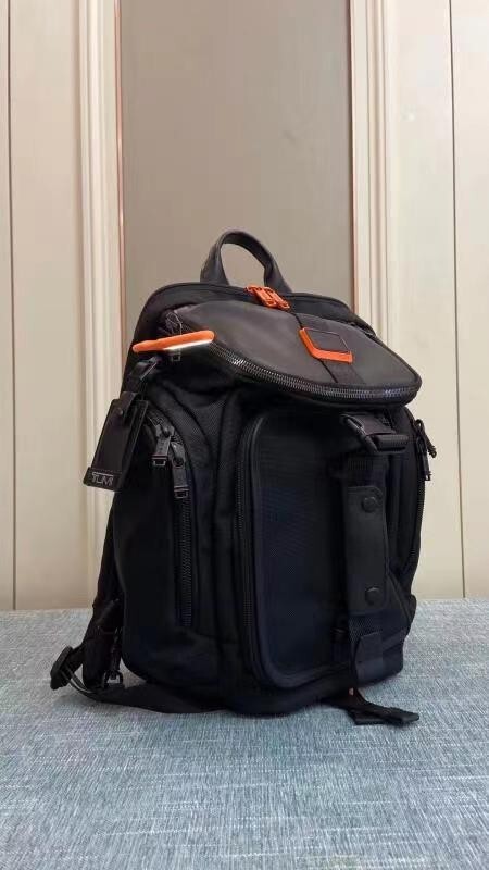 TUMI BACKPACK NYLON / LEATHER BLACK SIZE: 43 X 29 X 19 CM US FREE SHIPPING